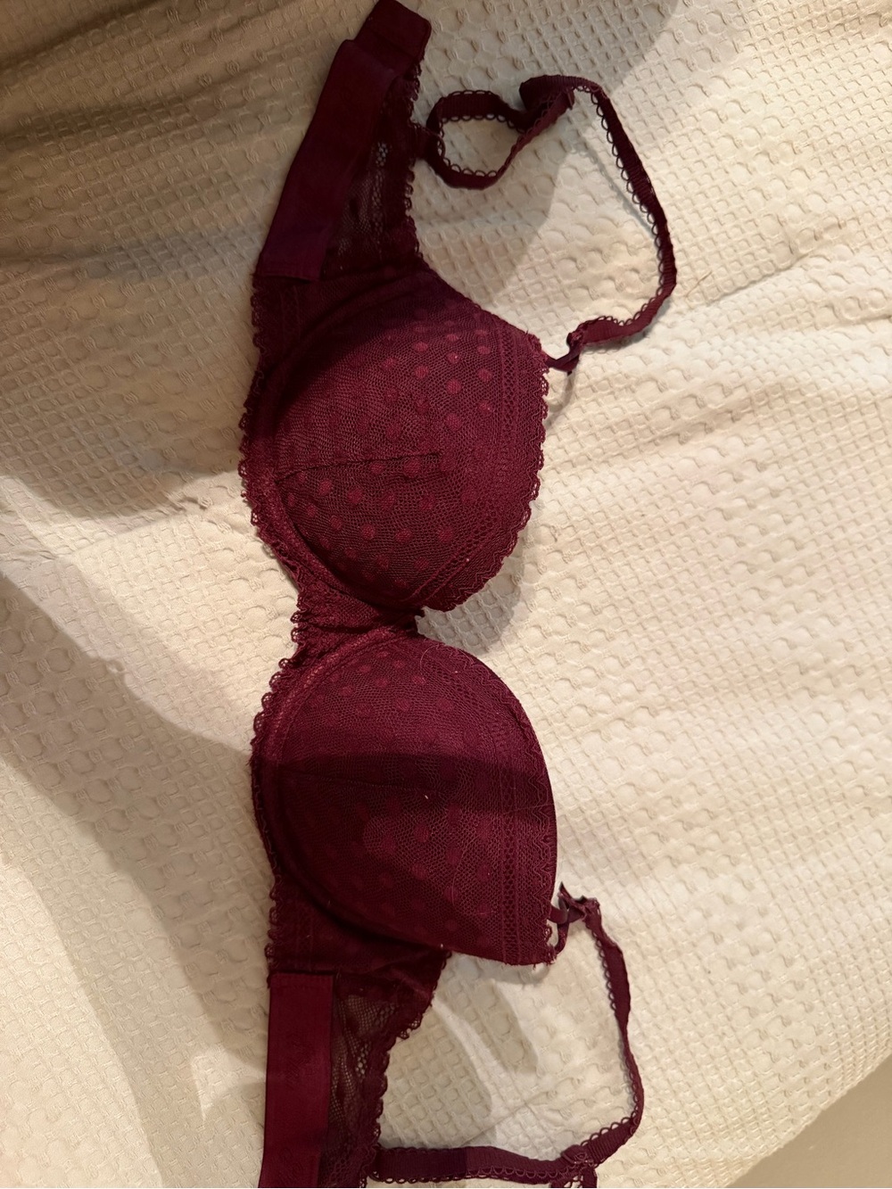 Victoria's Secret Burgundy Lace Push-Up Bra